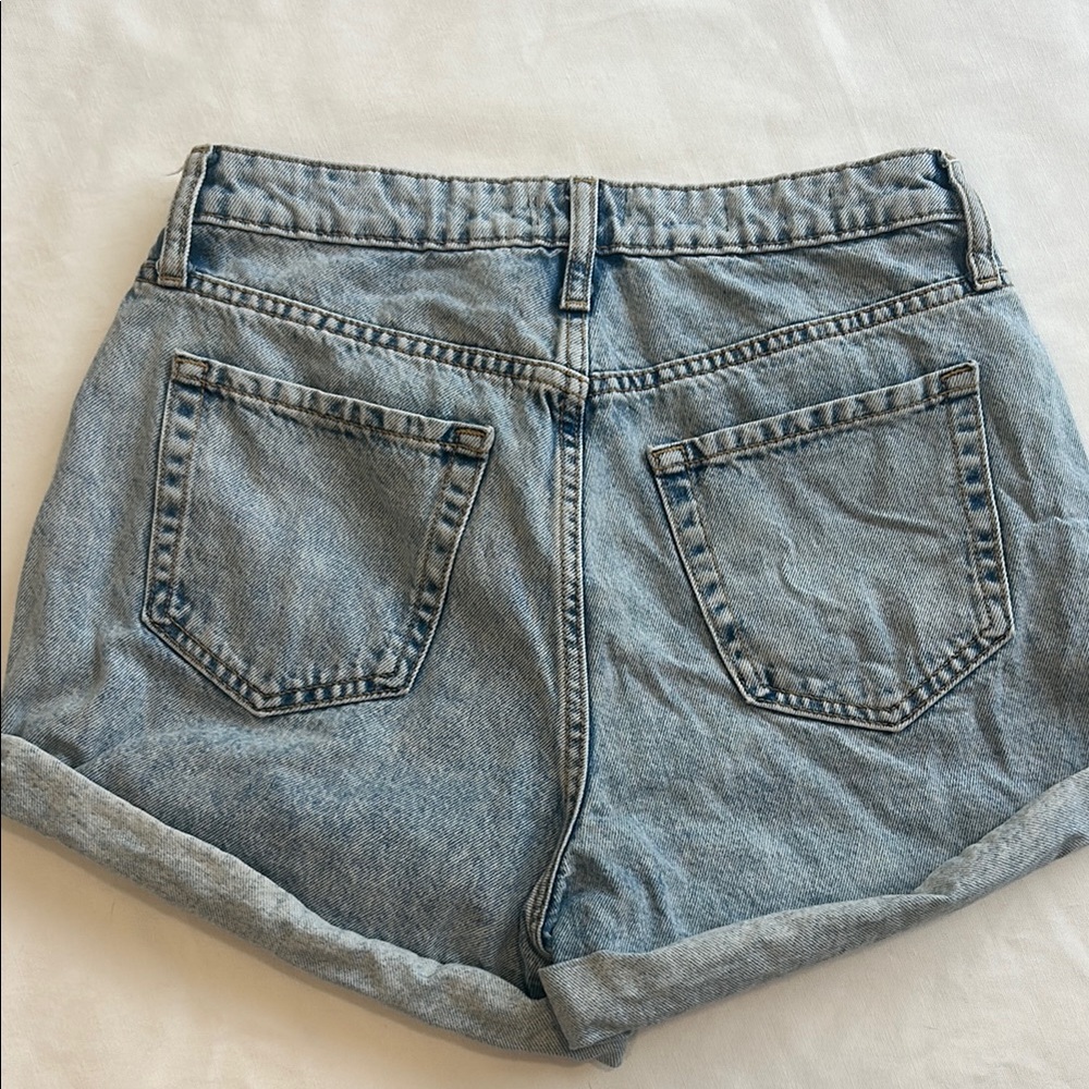 Wild Fable Blue High-Waisted Jean Shorts - Picture 4 of 4
